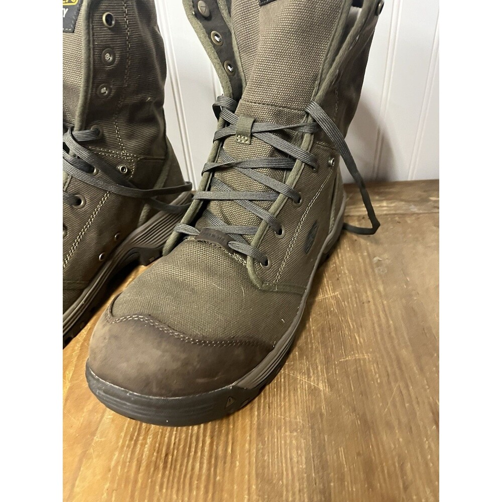 Men's Keen ASTM F 2413-18 Brown Military Green Work Steel Toe Utility Boots 14 - Picture 3 of 16